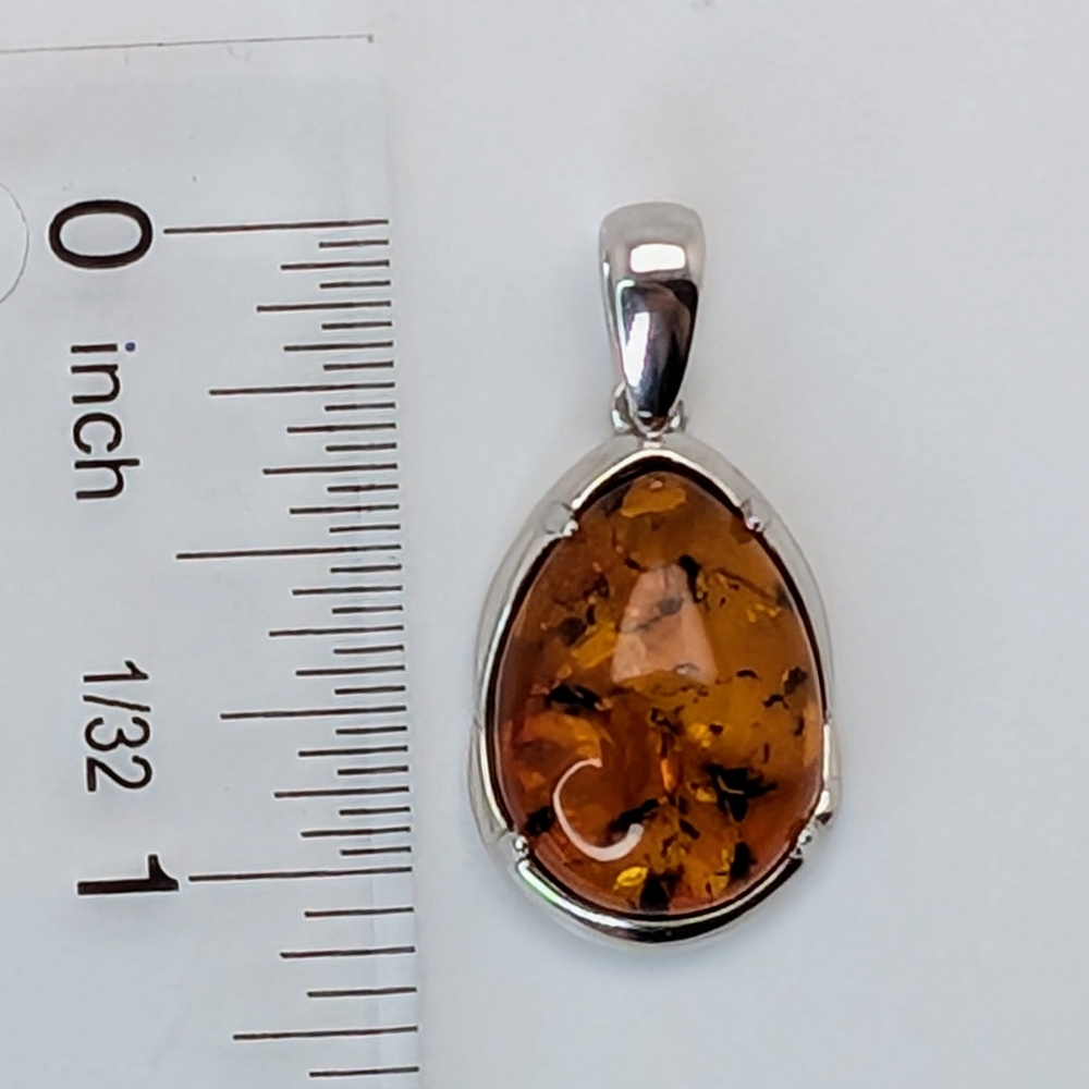 Baltic Amber S925 Sterling Silver Pendant - Picture 2 of 5